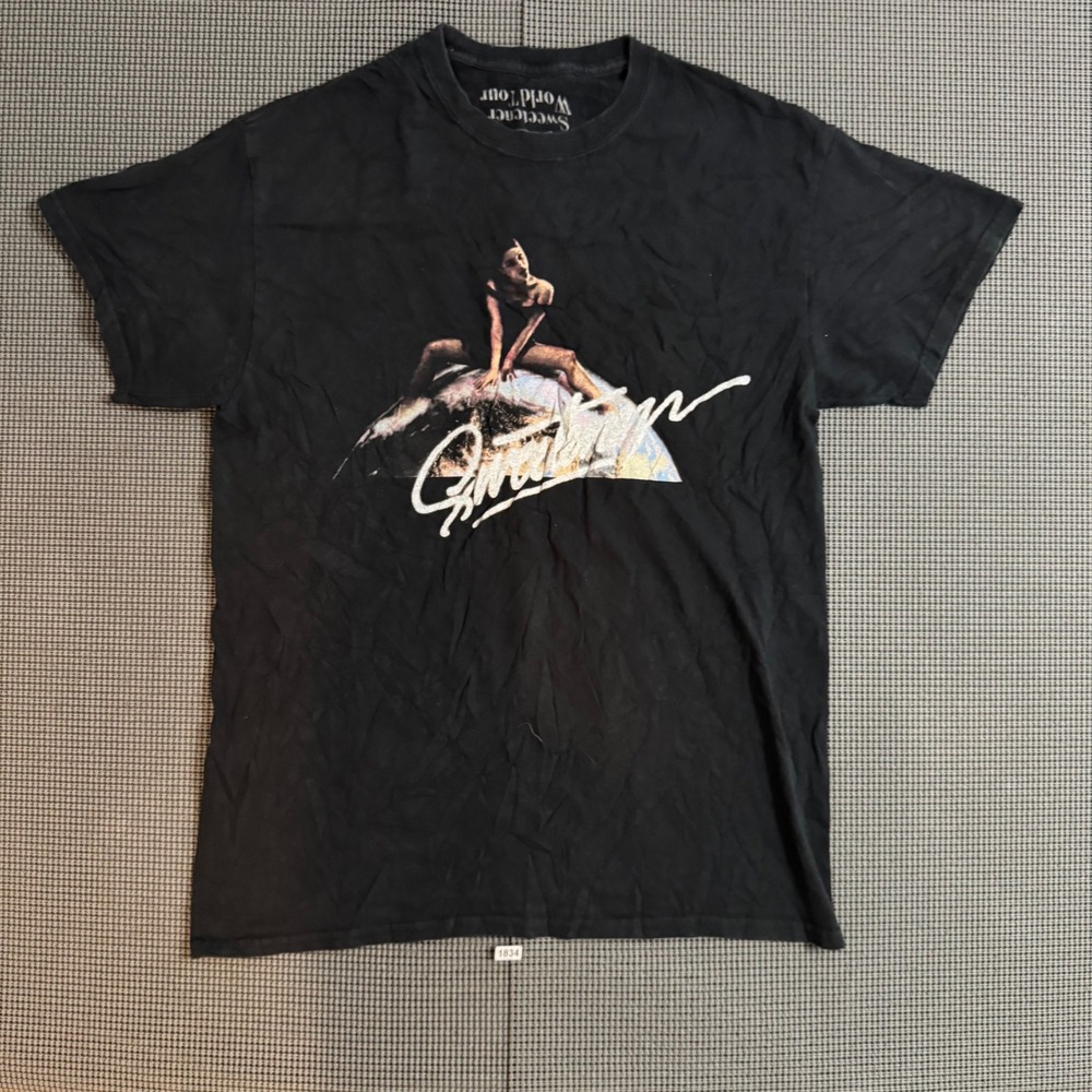 Ariana Grande Sweetener World Tour Shirt God Is A Woman Black Concert Tee Medium